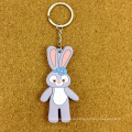 Duffy bear new friend rabbit soft rubber double-sided keychains PVC keyrings